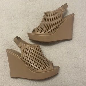 Chinese Laundry Nude Wedge Heels